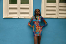 Load image into Gallery viewer, Image 09: Blueman Mini Dress Vestido Tule Manga Longa Escama