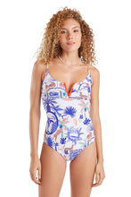 Load image into Gallery viewer, Model Front: Blueman One-Piece Maio Joy Tudo De Bom