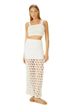 Load image into Gallery viewer, Model Front: Blueman Beach Skirt Off-White Saia-Tricot