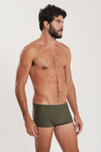 Load image into Gallery viewer, Model Front: Blueman Sunga / Boxer Sunga Army Fit Lisa Verde