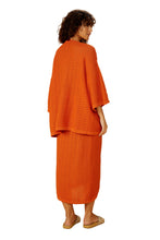 Load image into Gallery viewer, Model Back: Blueman Kaftans / Cover Ups Laranja-Tricot Kimono