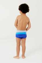 Load image into Gallery viewer, Model Back: Blueman Boy's Swimwear Sunga Army Crepusculo Ver24 Azul Inf