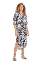 Load image into Gallery viewer, Model Front: Blueman Shirtdress Vestido Chemise Recortes Eclipse