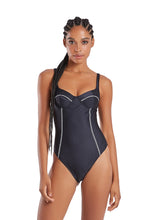 Load image into Gallery viewer, Model Front: Blueman One-Piece Maio Maragogi Preto