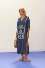 Load image into Gallery viewer, Model Front: Blueman Kaftans / Cover Ups Kaftan Dress Seiva-Doce-Azul