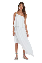 Load image into Gallery viewer, Model Front: Blueman Maxi Dresses Lilith Madeira Off White