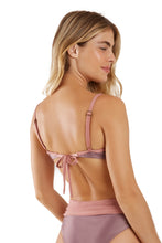 Load image into Gallery viewer, Product Back: Blueman Top Top Bardot Bicolor Roxo