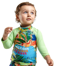 Load image into Gallery viewer, Model Front: Blueman Top Top John Manga Longa Baby Maresia