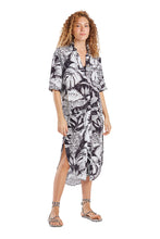 Load image into Gallery viewer, Model Front: Blueman Shirtdress Vestido Chemise Recortes Eclipse