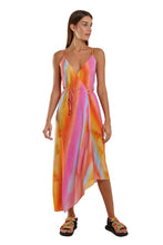 Load image into Gallery viewer, Model Front: Blueman Maxi Dresses Vestido Mid Lenco Sunset