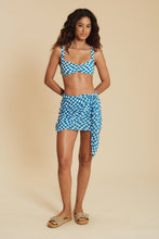 Load image into Gallery viewer, Model Front: Blueman Beach Skirt Xadrez Mini Skirt Fivela

