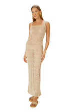 Load image into Gallery viewer, Model Front: Blueman Maxi Dresses Vestido Tricot Branco
