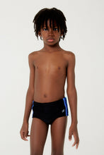 Load image into Gallery viewer, Model Front: Blueman Boy's Swimwear Sunga Army Tripe Color Ver24 Preto
