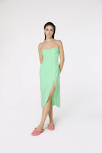 Load image into Gallery viewer, Model Front: Blueman Midi Dress Vestido Fenda Liso Color
