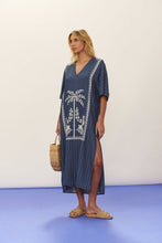 Load image into Gallery viewer, Model Front: Blueman Kaftans / Cover Ups Kaftan Dress Seiva-Doce-Azul
