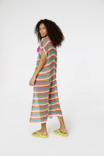 Load image into Gallery viewer, Model Back: Blueman Kaftans / Cover Ups Blusa Kimono Listras
