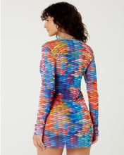 Load image into Gallery viewer, Image 06: Blueman Mini Dress Vestido Tule Manga Longa Escama
