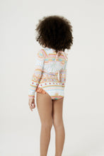 Load image into Gallery viewer, Model Back: Blueman Girl's One-Piece Maio Amber Saudacao Ao Sol Inf

