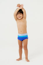 Load image into Gallery viewer, Model Front: Blueman Boy's Swimwear Sunga Army Crepusculo Ver24 Azul Inf
