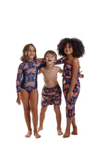 Load image into Gallery viewer, Image 06: Blueman Girl's One-Piece Maio Long John Açaí
