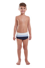 Load image into Gallery viewer, Model Front: Blueman Boy's Swimwear Sunga Army Crepusculo Fresh Marinho Inf
