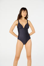 Load image into Gallery viewer, Image 03: Blueman One-Piece Maio Malibu Liso Preto

