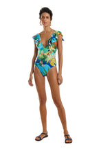 Load image into Gallery viewer, Model Front: Blueman One-Piece Maio Hula Maresia
