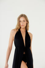 Load image into Gallery viewer, Image 05: Blueman Maxi Dresses Vestido Saida Duo Liso Preto Mistica
