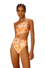 Load image into Gallery viewer, Model Front: Blueman One-Piece Maio Emma Florest Salmao
