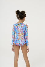 Load image into Gallery viewer, Model Back: Blueman Girl's One-Piece Maio Amber Escama Inf
