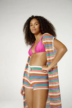 Load image into Gallery viewer, Image 03: Blueman Kaftans / Cover Ups Blusa Kimono Listras
