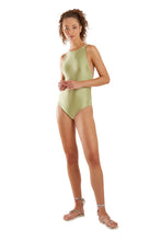 Load image into Gallery viewer, Model Front: Blueman One-Piece Maio Nadador Liso Verde
