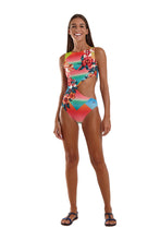 Load image into Gallery viewer, Model Front: Blueman One-Piece Maio Body Flower Power
