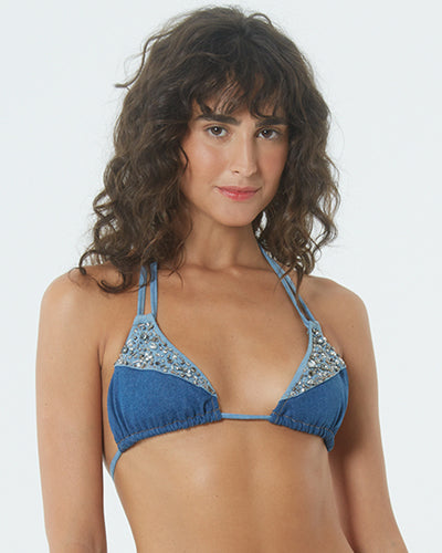 2 pieces swimwear - Bikini Bombom Jeans - Blue – Blueman