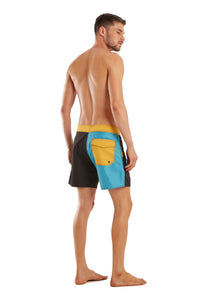 Bermuda Mini Color Block Azul