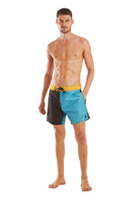 Load image into Gallery viewer, Model Front: Blueman Boardshort Bermuda Mini Color Block Azul
