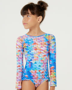 Gallery: Blueman Girl's One-Piece Maio Amber Escama Inf