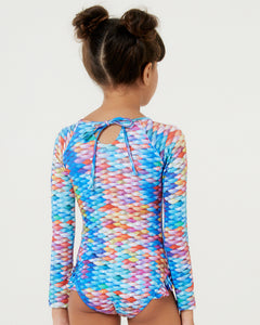 Image 04: Blueman Girl's One-Piece Maio Amber Escama Inf