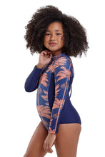 Load image into Gallery viewer, Image 02: Blueman Girl&#39;s One-Piece Maio Long John Açaí
