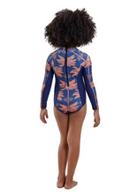 Load image into Gallery viewer, Model Back: Blueman Girl&#39;s One-Piece Maio Long John Açaí
