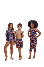 Load image into Gallery viewer, Image 04: Blueman Girl&#39;s One-Piece Maio Long John Açaí
