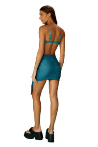 Model Back: Blueman Beach Skirt Mini Saia Tule Acqua