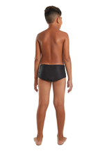 Load image into Gallery viewer, Model Back: Blueman Boy&#39;s Swimwear Sunga Army Fit Frisos Preto
