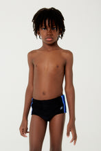 Load image into Gallery viewer, Model Front: Blueman Boy&#39;s Swimwear Sunga Army Tripe Color Ver24 Preto
