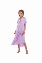Load image into Gallery viewer, Model Front: Blueman Shirtdress Vestido Chemise Liso Roxo
