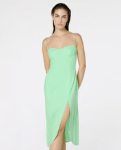 Load image into Gallery viewer, Gallery: Blueman Midi Dress Vestido Fenda Liso Color
