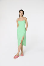 Load image into Gallery viewer, Model Front: Blueman Midi Dress Vestido Fenda Liso Color
