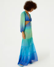 Load image into Gallery viewer, Gallery: Blueman Maxi Dresses Vestido Longo Resort Degrade Sky Barrado
