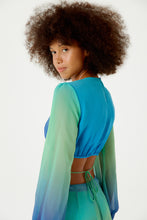 Load image into Gallery viewer, Image 06: Blueman Maxi Dresses Vestido Longo Resort Degrade Sky Barrado
