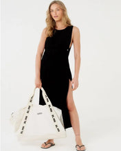 Load image into Gallery viewer, Gallery: Blueman Maxi Dresses Vestido Saida Cropped Liso Preto Mistica
